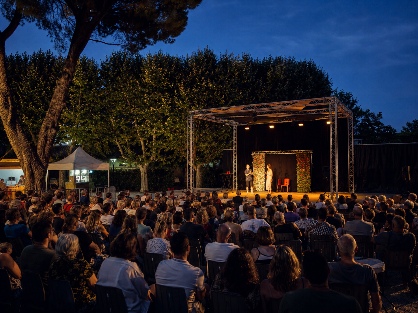 Spectacle en soirée au Théâtre de Verdure de Carry-le-Rouet
